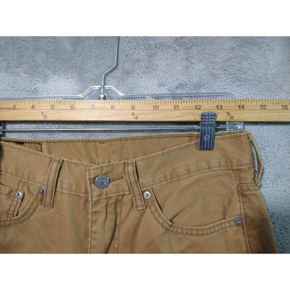 Levis 514 Jeans Mens 29x30 Beige Denim Slim Straight Mid Rise Cotton White Tab - Picture 3 of 9